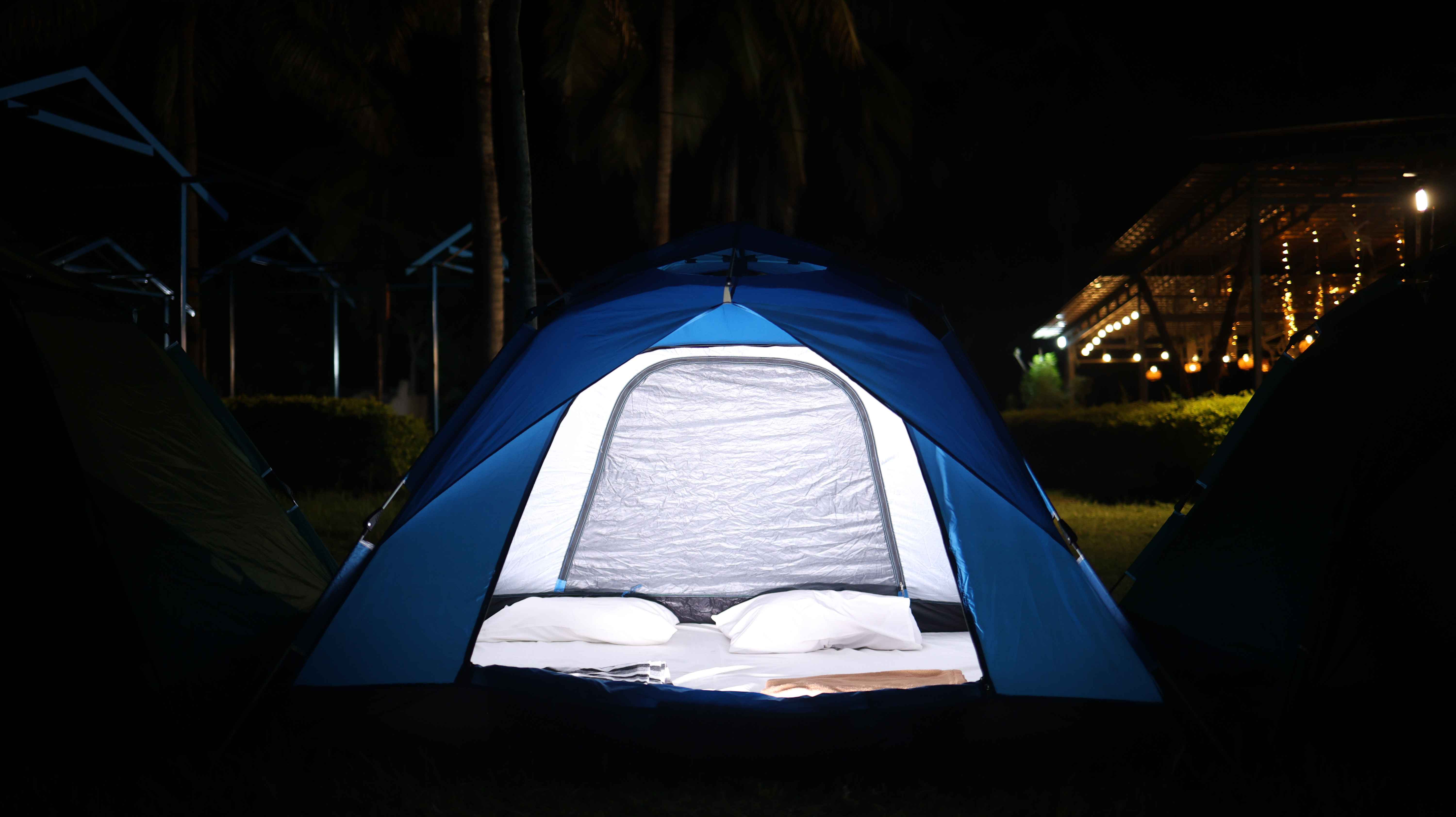 Tent stays under the stars